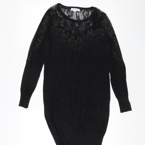 Wild Flower Women's Black Lace Pullover Jumper, Size M