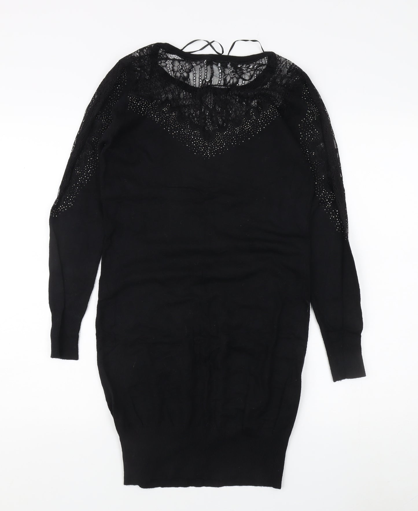 Wild Flower Women's Black Lace Pullover Jumper, Size M