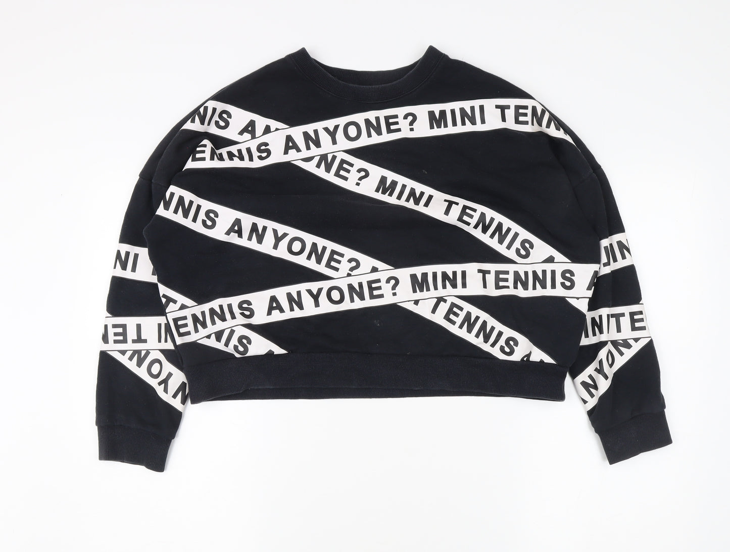 Mini Cream Women's Black Pullover Sweatshirt M