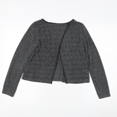 Miss Selfridge Grey Cropped Top, UK 6, Women's Long Sleeve