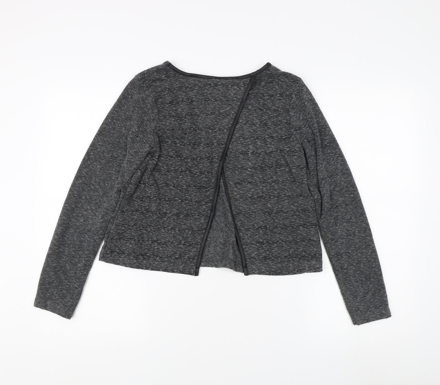 Miss Selfridge Grey Cropped Top, UK 6, Women's Long Sleeve