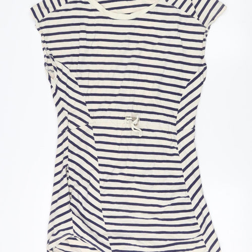Whistles Women's Multicoloured Striped T-Shirt Dress Size 12