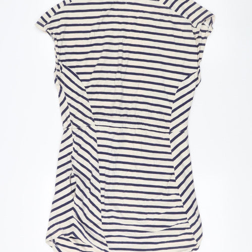 Whistles Women's Multicoloured Striped T-Shirt Dress Size 12