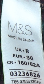 Marks and Spencer Women's Multi Open Front Cardigan Size 8