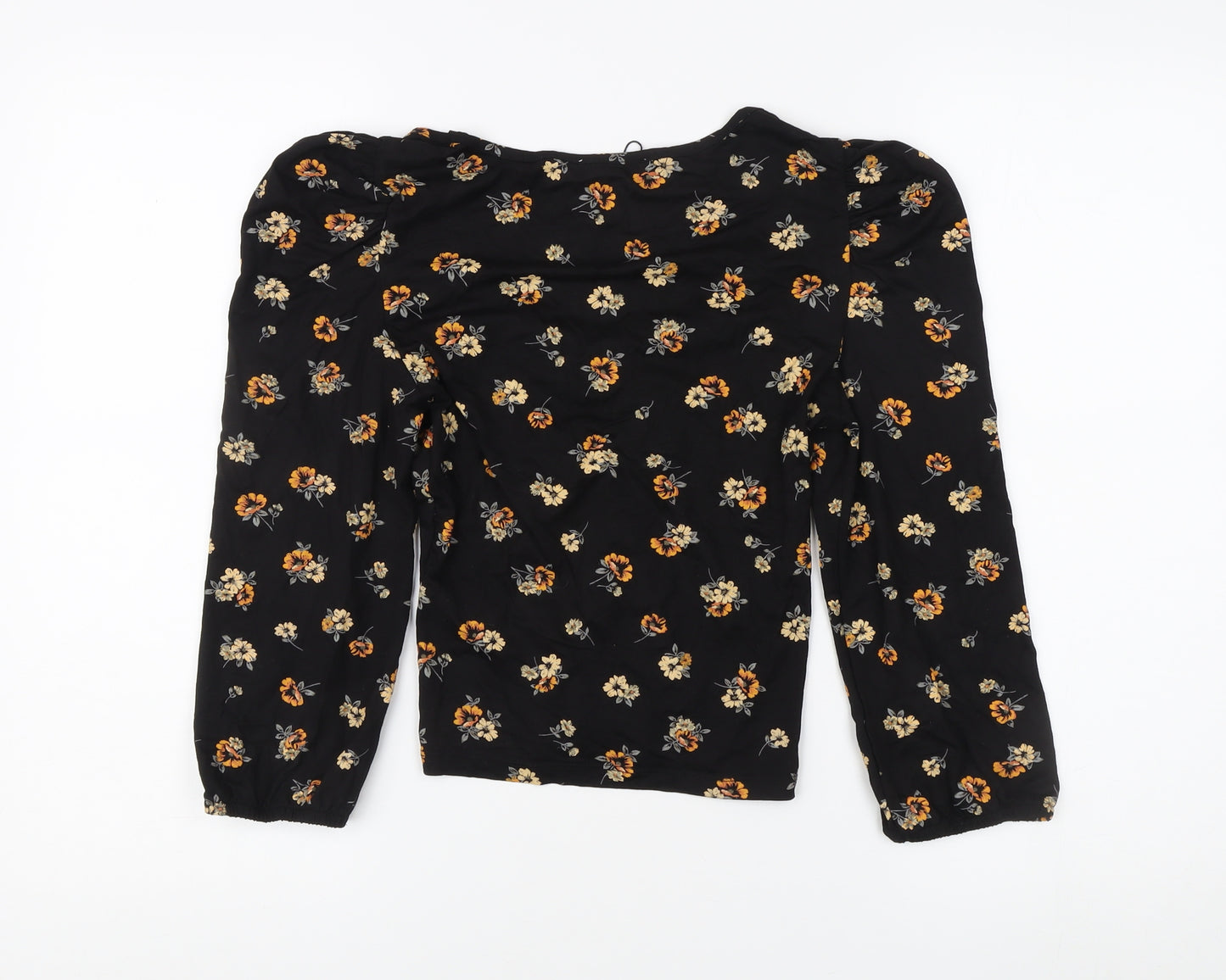 Only Women's Black Floral V-Neck Blouse - S