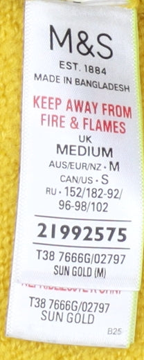 Marks and Spencer Women's Yellow Pullover Jumper M