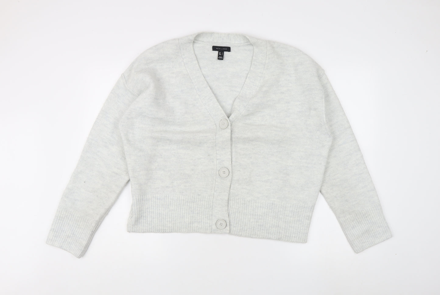 New Look Women's Ivory Cardigan Size L V-Neck