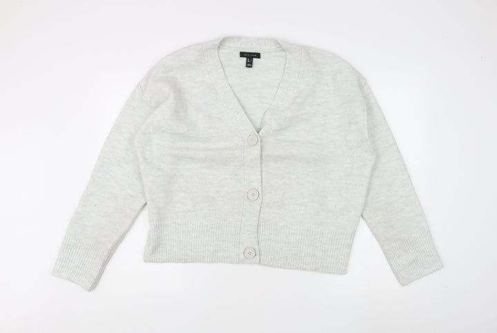 New Look Women's Ivory Cardigan Size L V-Neck