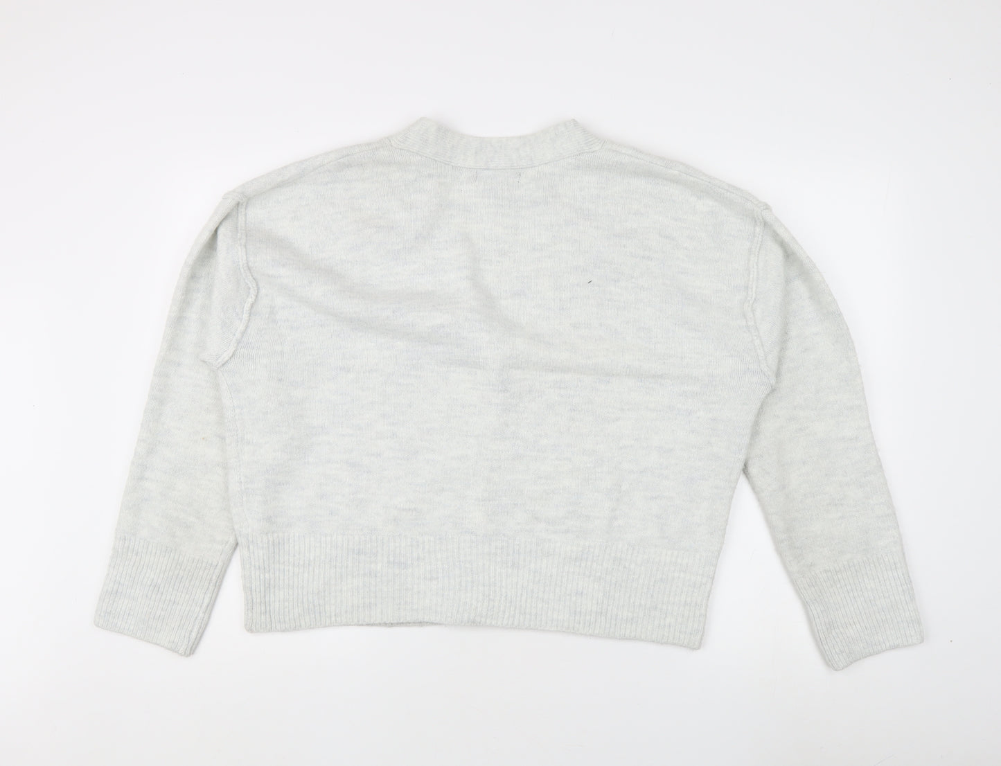 New Look Women's Ivory Cardigan Size L V-Neck