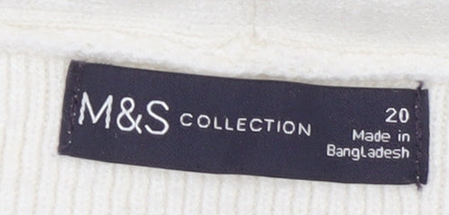 Marks and Spencer Women's White Cardigan Size 20