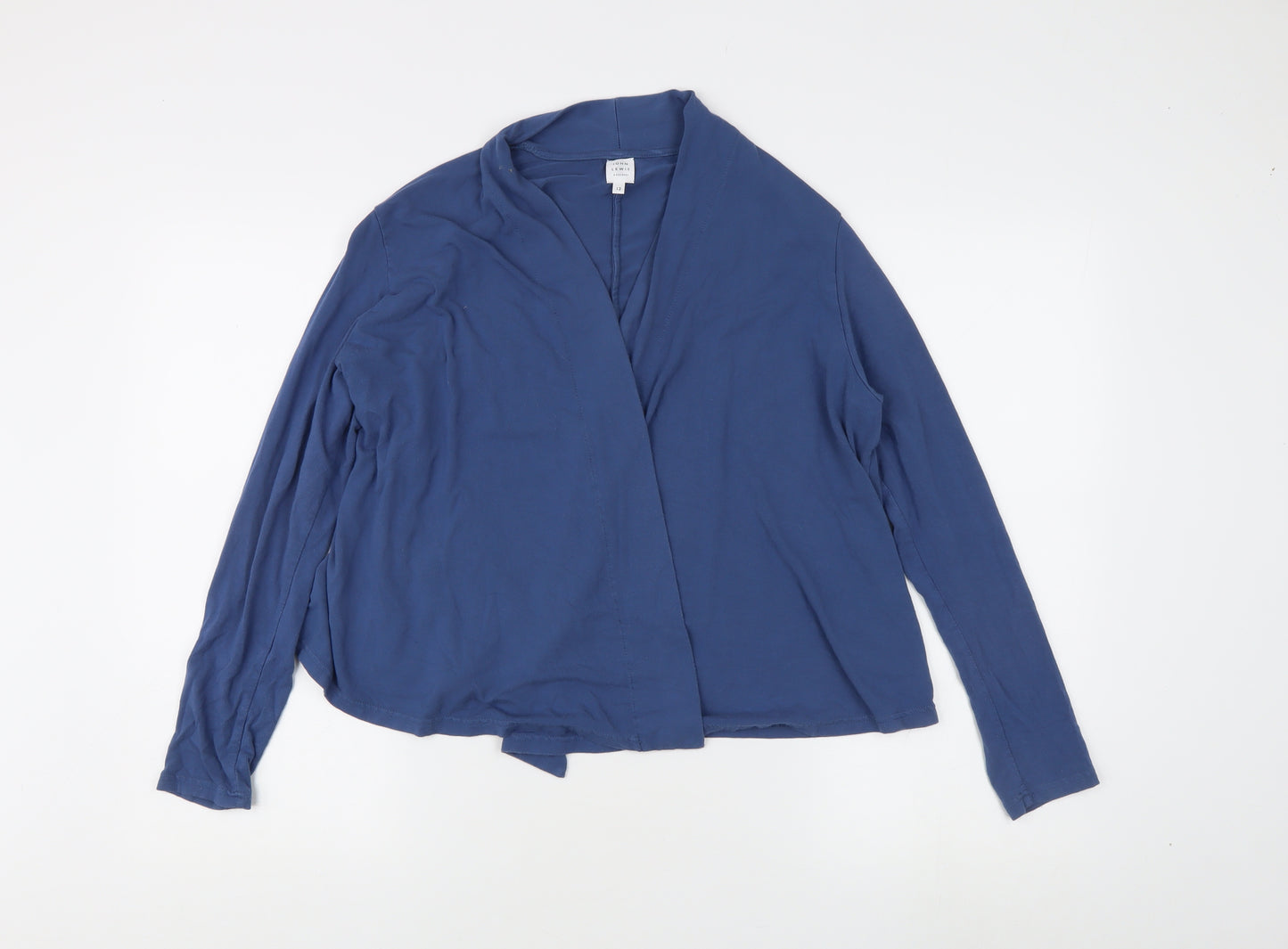 John Lewis Women's Blue Open Front Cardigan Size 12