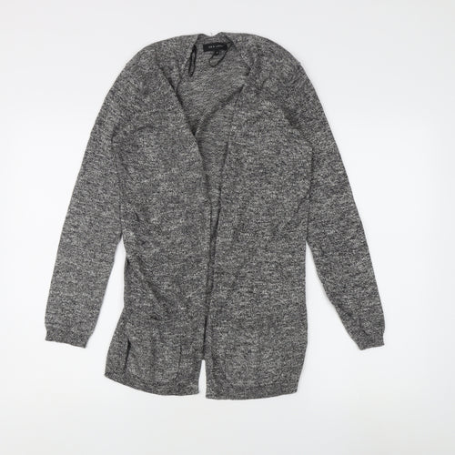 New Look Women's Grey Long Sleeve Open front Cardigan Size 10