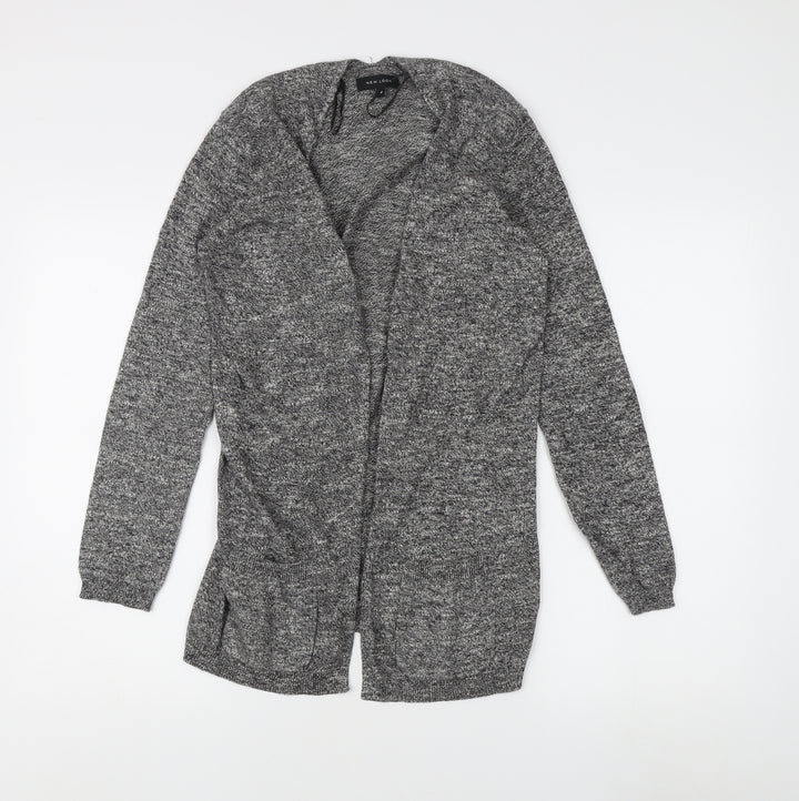 New Look Women's Grey Long Sleeve Open front Cardigan Size 10