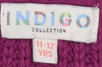 Marks and Spencer Girls Purple Cardigan 11-12 Years