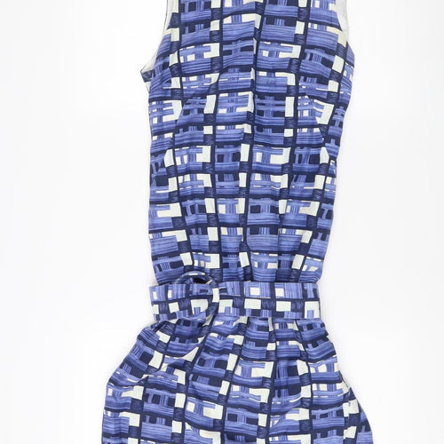 L.K. Bennett Women's Blue Geometric Knee-Length Shift Dress