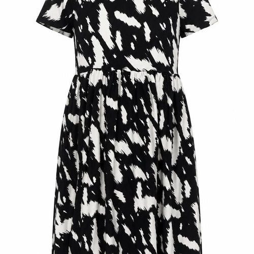 Simply Be Women's Black Animal Print Dress Size 10