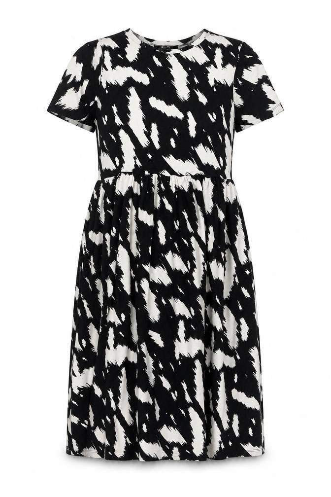 Simply Be Women's Black Animal Print Dress Size 10