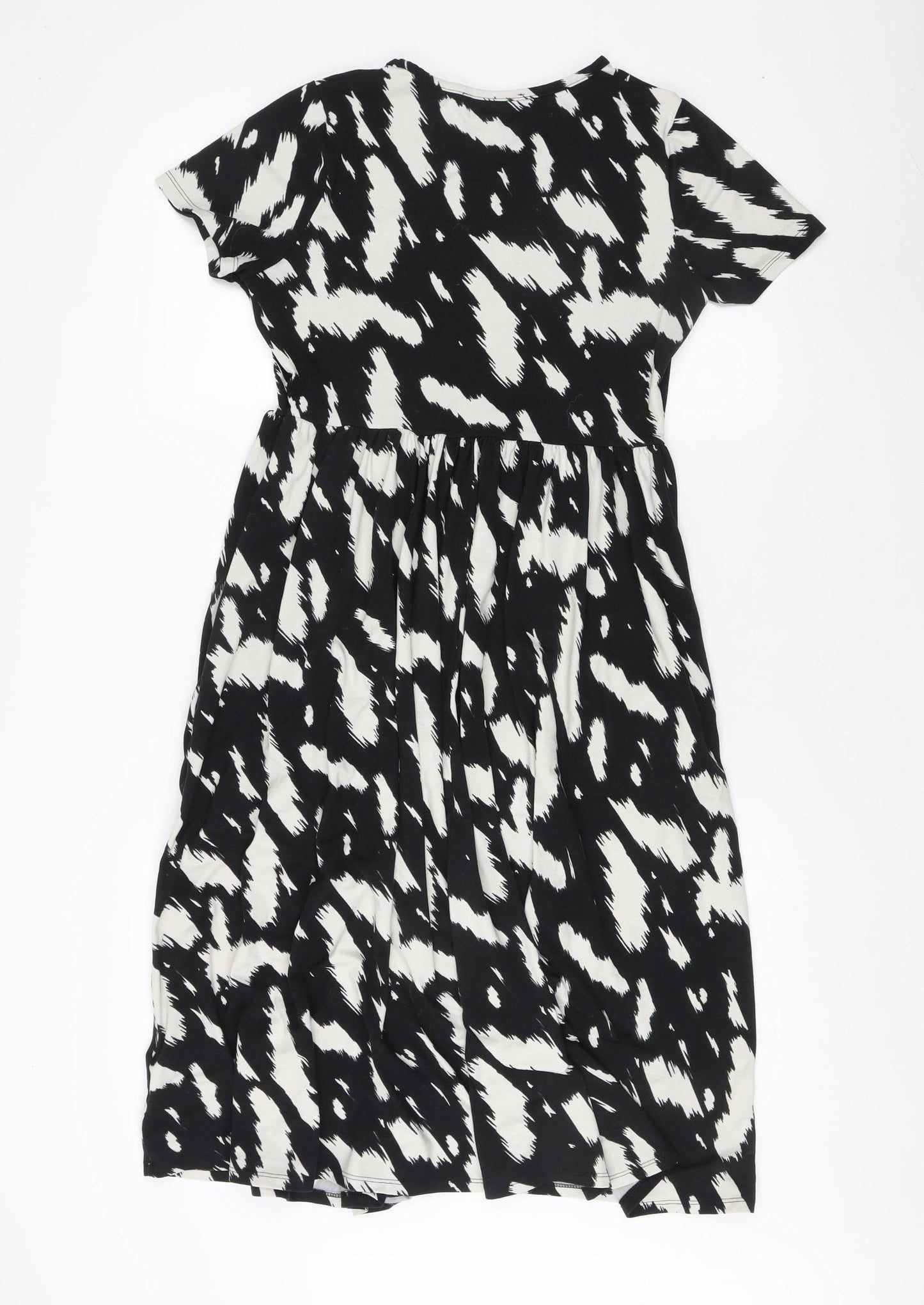 Simply Be Women's Black Animal Print Dress Size 10