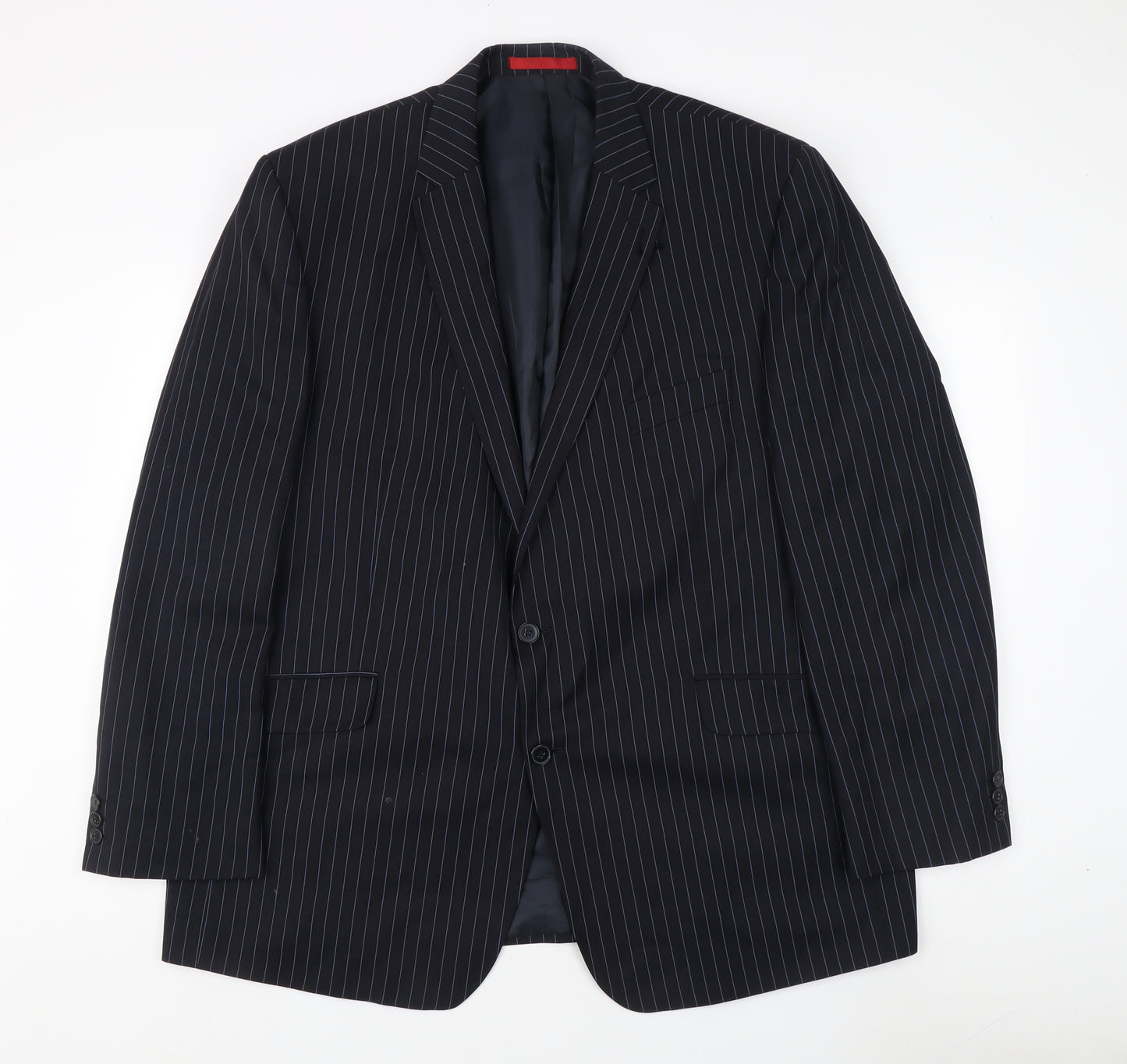 Burton Men's Blue Striped Regular Fit Suit Jacket 50R