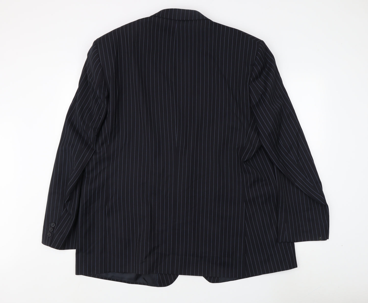 Burton Men's Blue Striped Regular Fit Suit Jacket 50R