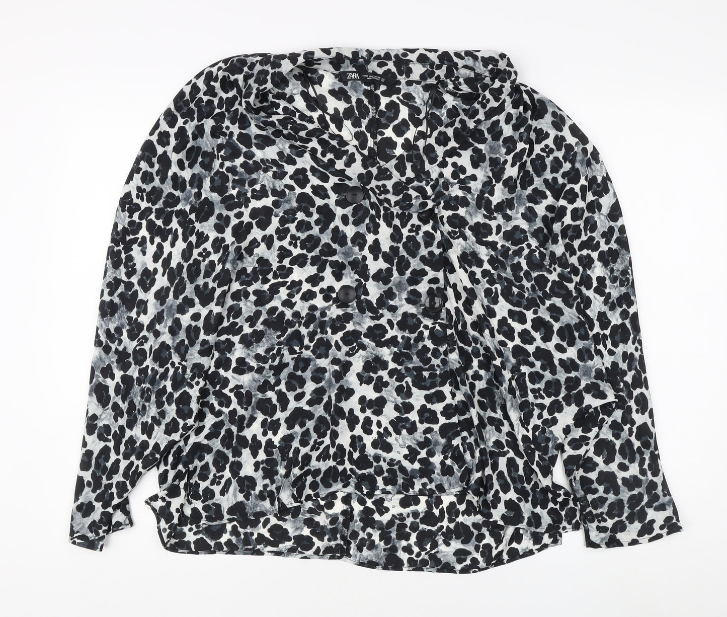 Zara Women's Multicoloured Animal Print Blouse M