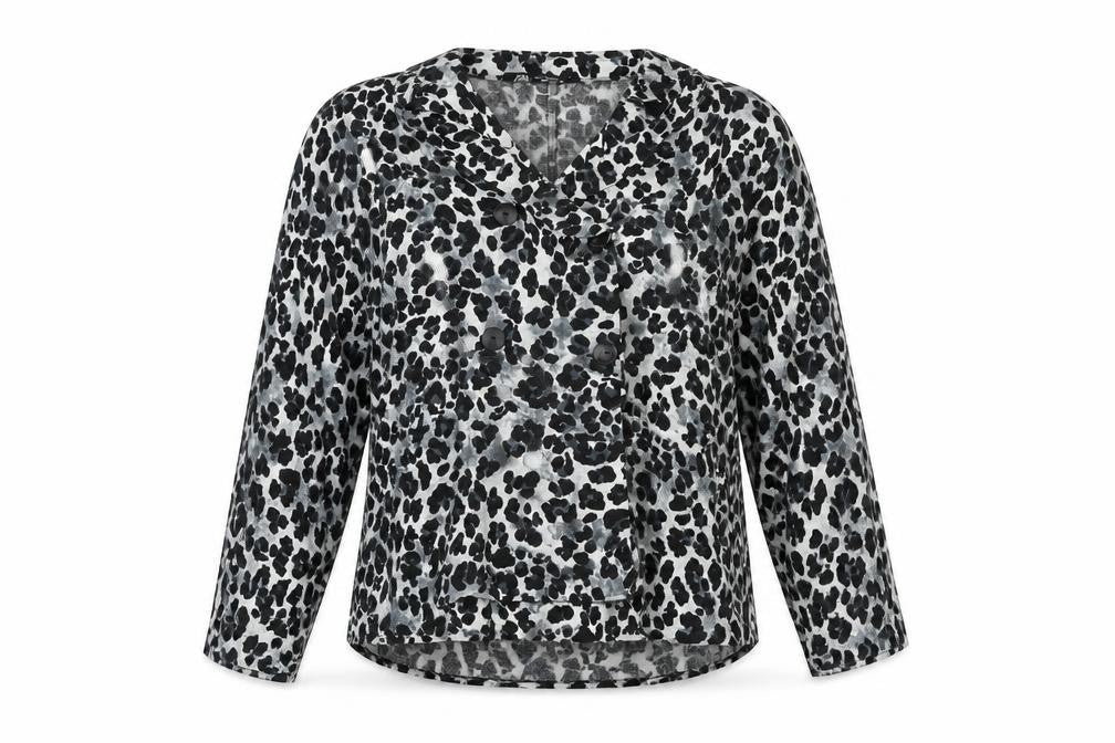 Front view of Zara Women's Multicoloured Animal Print Blouse M