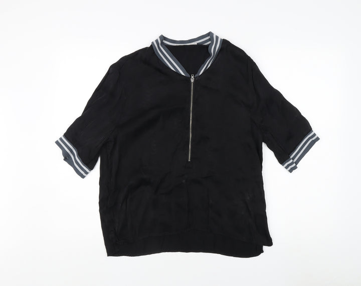 Yaya Women Black Blouse, Size 14, Relaxed Casual