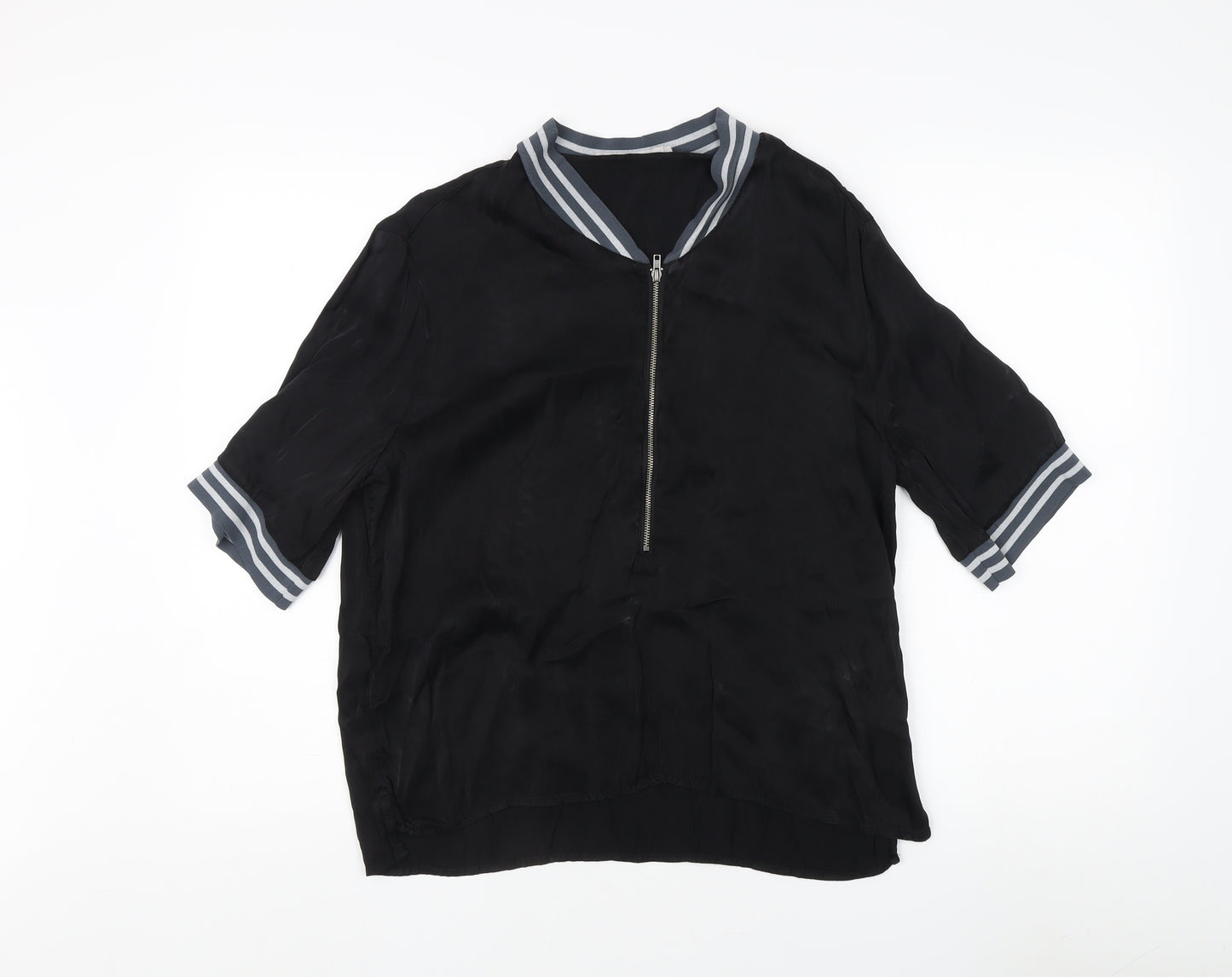 Yaya Women Black Blouse, Size 14, Relaxed Casual