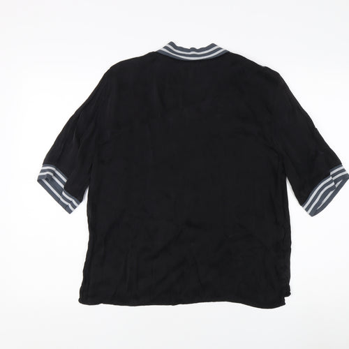 Yaya Women Black Blouse, Size 14, Relaxed Casual