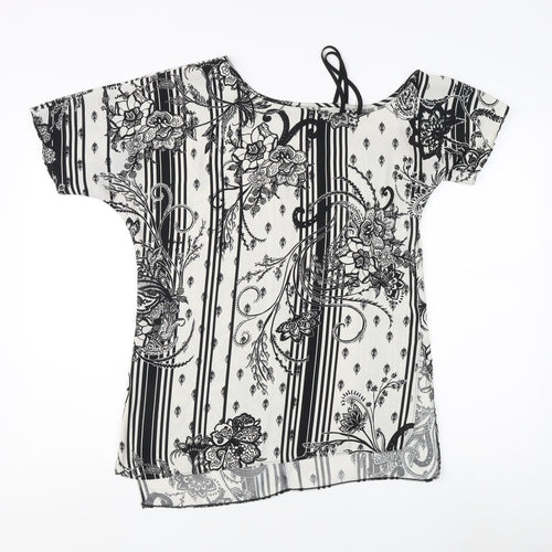 River Island Women’s Floral Striped Top, Size 6