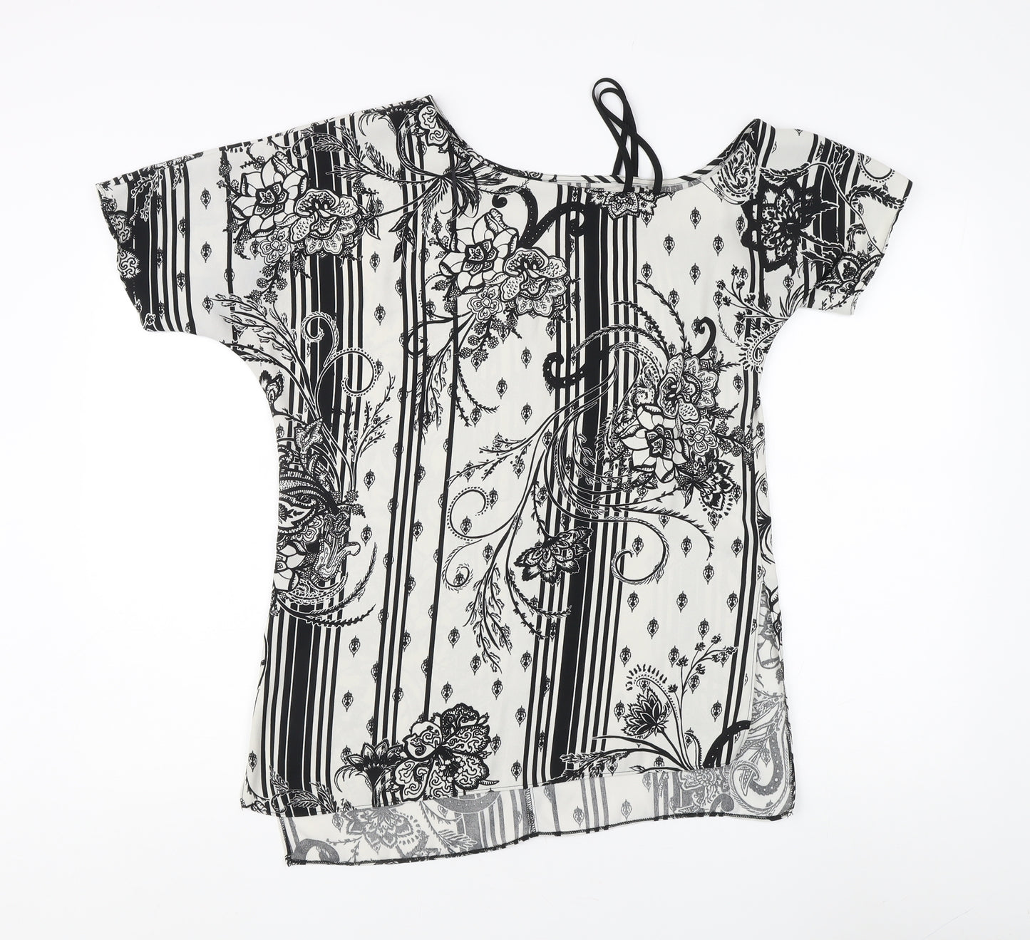 River Island Women’s Floral Striped Top, Size 6