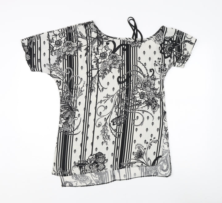 River Island Women’s Floral Striped Top, Size 6