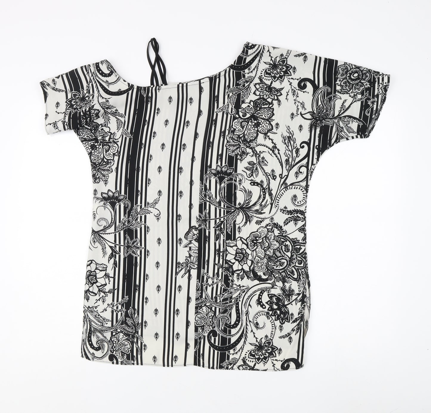 River Island Women’s Floral Striped Top, Size 6