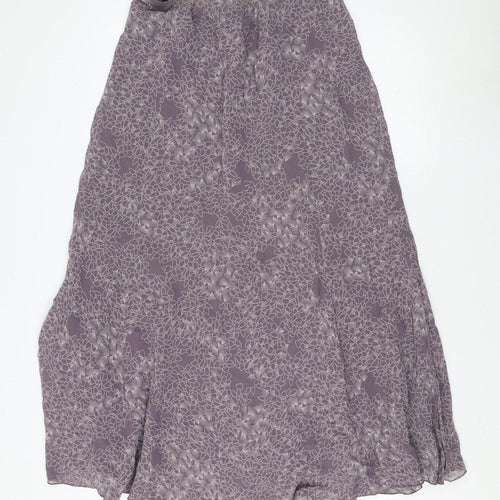 Country Casuals Women’s Purple Floral Midi Skirt Size L