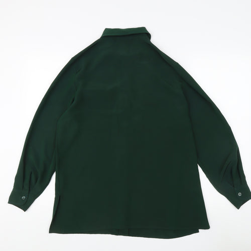 Marks and Spencer Women’s Green Button-Up Shirt