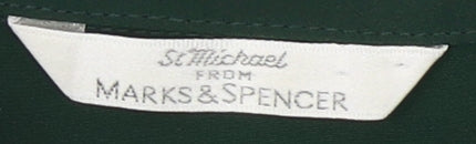 Marks and Spencer Women’s Green Button-Up Shirt