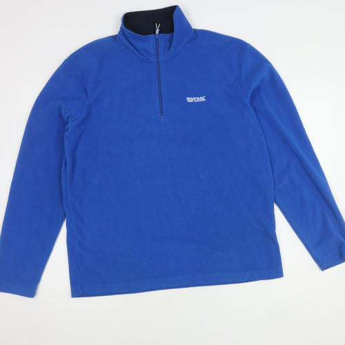 Regatta Men's Blue Fleece 1/4 Zip Sweatshirt L