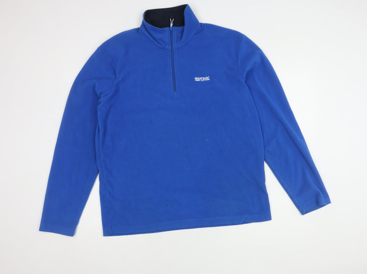 Regatta Men's Blue Fleece 1/4 Zip Sweatshirt L