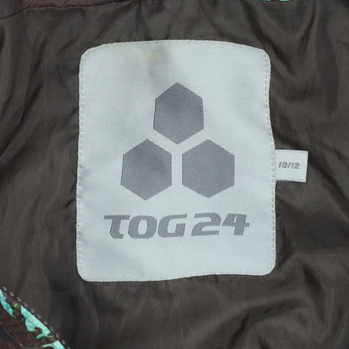 TOG 24 Women's Brown Floral Hooded Rain Jacket