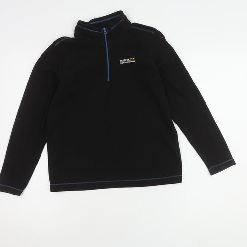 Regatta Boys Black Zip Sweatshirt 11 Years