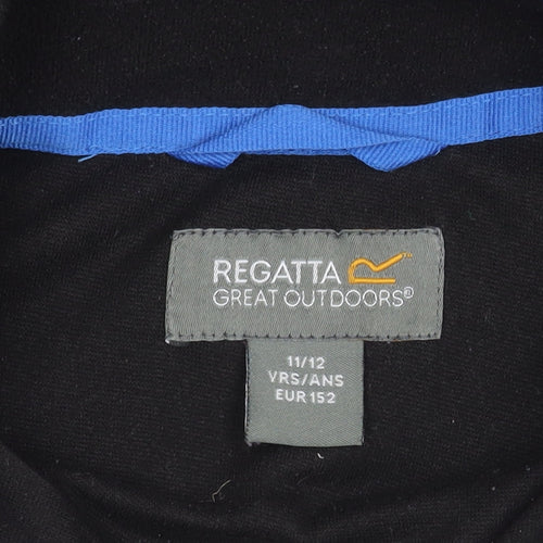 Regatta Boys Black Zip Sweatshirt 11 Years