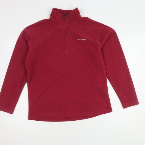 Craghoppers Women's Red 1/2 Zip Fleece Sweatshirt, Size 12