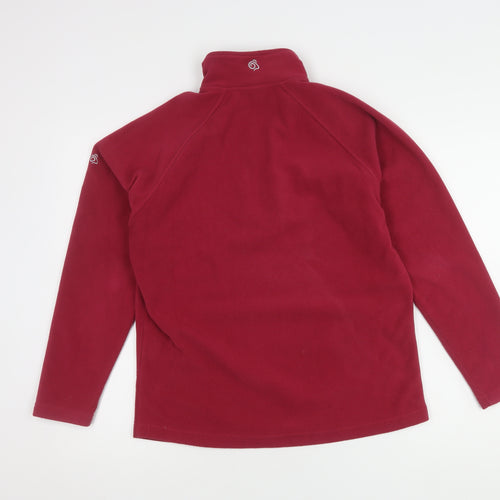 Craghoppers Women's Red 1/2 Zip Fleece Sweatshirt, Size 12