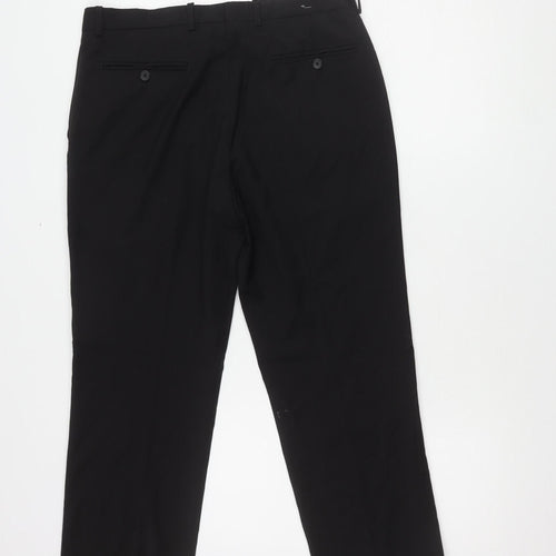 Moss 1851 Men's Black Dress Pants 32 Regular Fit