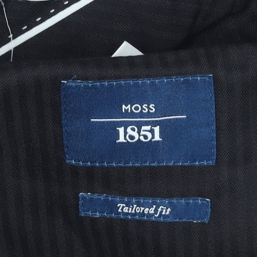 Moss 1851 Men's Black Dress Pants 32 Regular Fit
