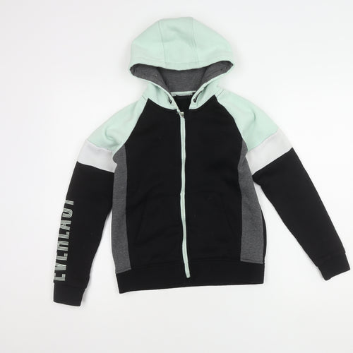 Everlast Boys' Black Colourblock Jacket 11-12Y Full Zip Hood
