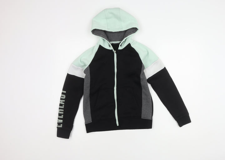 Everlast Boys' Black Colourblock Jacket 11-12Y Full Zip Hood