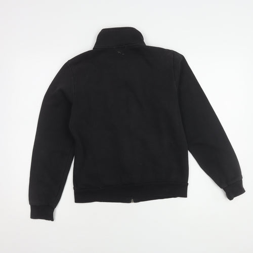 Puma Black Unisex Gym Jacket Size 10 Full Zip Fleece