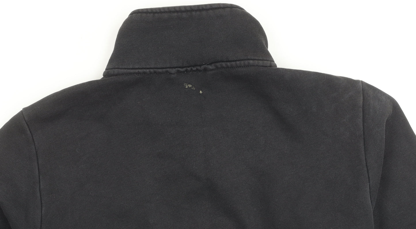 Puma Black Unisex Gym Jacket Size 10 Full Zip Fleece