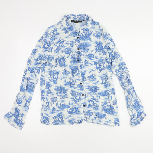 Topshop Women’s Multicoloured Button-Up Shirt